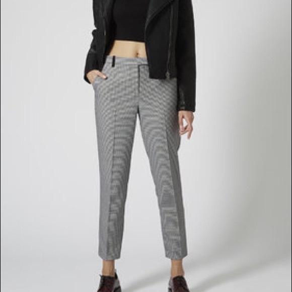 Topshop Pants - TOPSHOP • dogtooth cigarette pants